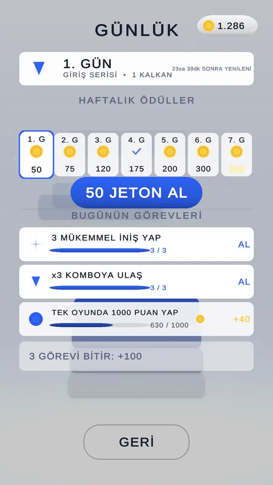 Günlük ödüller